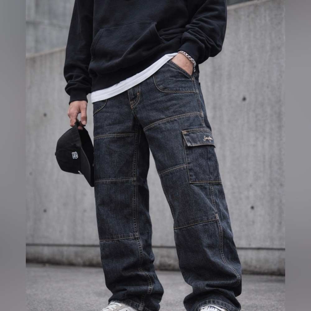 BNWOT Sean John Denim Utility Cargo Pants Mens 38 Y2K Workwear Streetwear